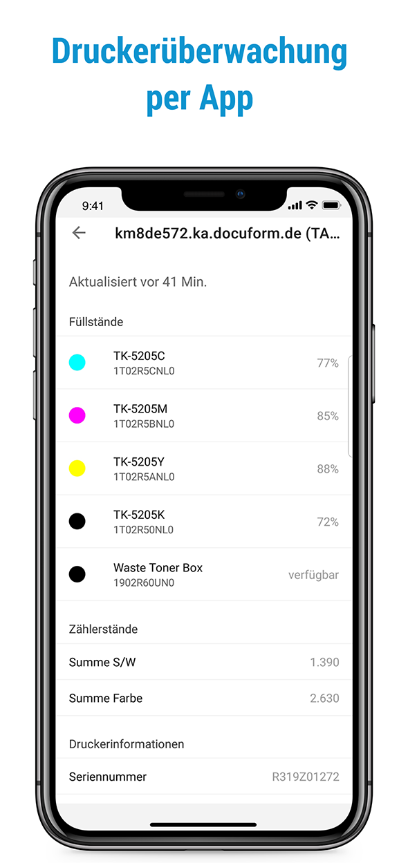 Druckermonitoring mit dem Handy